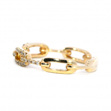 0.18 Carat Diamond Ring  Band In 14k Yellow Gold