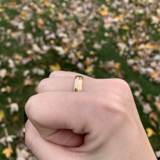 10K Yellow Gold Stamped Ring Band