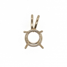 7mm Round Pendant Finding in 14K Gold