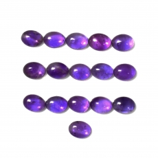 Amethyst Cab Oval 8X6mm Approximately 18.5 Carat.
