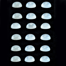Aquamarine Cabs Round 5mm Approximately 9 Carat