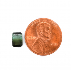 Bi Color Tourmaline Emerald Cut 7.3x5.1mm 1.17Carat Single Piece