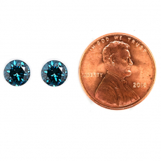 Blue Diamond Round 4.2mm Approximately 0.58 Carat