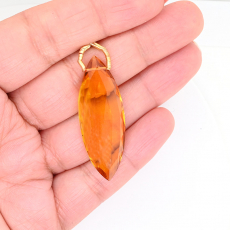 Citrine Drops Marquise shape 42x15mm Drilled Bead Single Piece