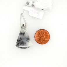 Dendrite Opal Drops Conical Shape 30x21mm Drilled Bead Single Piece