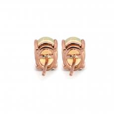 Ethiopian Opal Oval 1.10 Carat Stud Earrings In14K Rose Gold