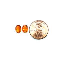 Fire Opal Oval 8x6mm Matching Pair Approximately 1.44 Carat