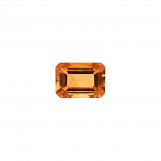 Golden Orange Citrine Emerald Cut 14x10mm Single Piece Approximately 7.23 Carat