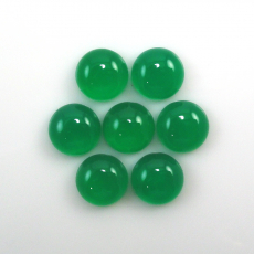 Green Onyx Cab Round 10mm Approximately  25 Carat
