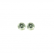 Green Sapphire round 3mm Matching Pair Approximately 0.26  Carat