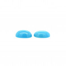 Kingman Turquoise Cab Oval 14x10mm Approximately 11.10 Carat Matching Pair