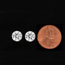 Lab Grown Diamond Round 3mm Matching Pair Approximately 0.20 Carat