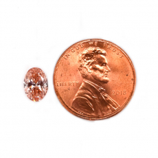 Lab Grown Pink Diamond Oval 7.38x5.5x3.40mm Single Piece Approximately 1.01 Carat