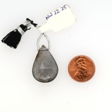 Labradorite Drop Almond Shape 27x17mm Drilled Bead Single Piece