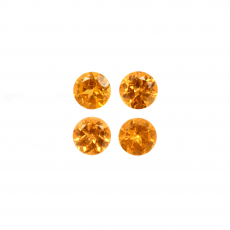 Mandarin Garnet Round 4mm Approximately 1.40 Carat