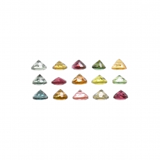 Multi Color Tourmaline Round 4mm Approximately 4 Carat