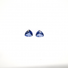 Nigerian Blue Sapphire Trillion 8mm Matching Pair Approximately 3.70 Carat