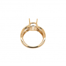 Oval 11x9mm Ring Semi Mount in 14K Yellow Gold with Accent Diamonds (RG0880)