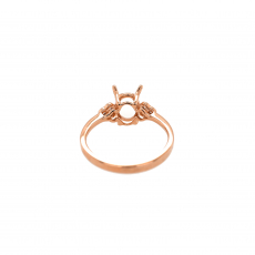 Oval 8x6mm Ring Semi Mount in 14K Rose Gold with Accent Diamonds (RG1158)