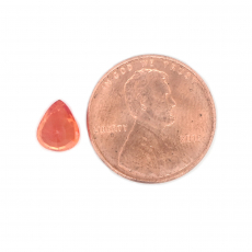 Padparadscha Sapphire Pear Shape 7.5x6.5mm Single Piece Approximately 1.75 Carat