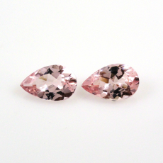 Pink Morganite Pear Shape 7X5mm Matching pair 1 Carat