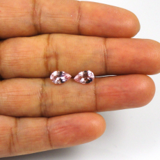 Pink Morganite Pear Shape 7X5mm Matching pair 1 Carat