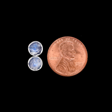Rainbow Moonstone Faceted Round 7mm Matching Pair Approximately 2.50 Carat
