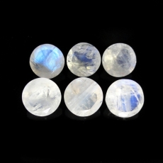 Rainbow Moonstone Faceted Round 8mm Approximately 10 Carat