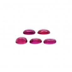 Ruby Cab Oval 5.3x4.5mm Approximately 3 Carat