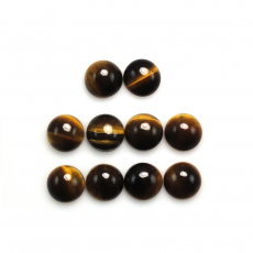 Tiger's Eye Cab Round 8mm Approximately 20 Carat