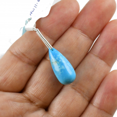 Turquoise Drop Briolette Shape mm Drilled Bead Single Pendant Piece