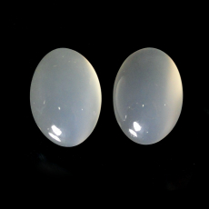 White Moonstone Cab Oval 14X10mm Matching Pair Approximately 11 Carat