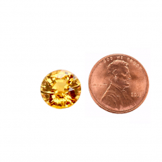 Yellow Sapphire Round 5.5mm Single Piece Approximately 0.89 Carat