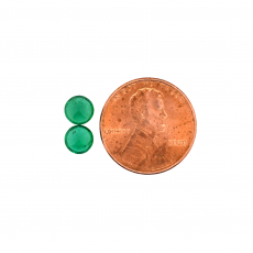 Zambian Emerald Round 5.8mm Matching Pair 1.43 Carat