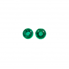 Zambian Emerald Round 5.8mm Matching Pair 1.43 Carat