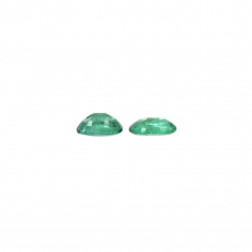 Zambian Emetrald Oval 9x7mm Approximately Total 3.46 Carat Loose Matched Pair