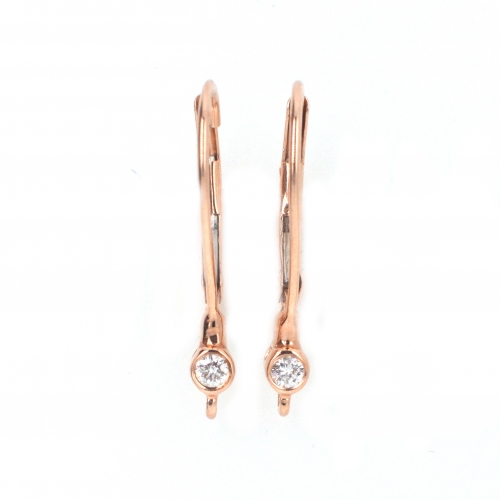 0.07 Carat Diamond Huggie Earring In 14k Rose Gold