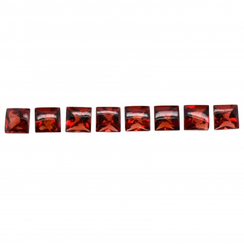 Red Garnet Cabs Princess Cut 5mm Approximately 6 Carat