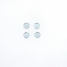 Aquamarine Round 4mm Matching Pair Approximately .98Carat