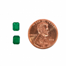 Colombian Emerald Emerald Cut 5.6x4.3mm Matching Pair Approximately 1.16 Carat