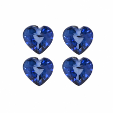 Nigerian Blue Sapphire Heart Shape 4x4mm Approximately 1.43 Carat