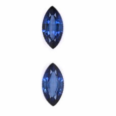 Nigerian Blue Sapphire Marquise Shape 8x4mm Matching Pair Approximately 1.93 Carat