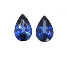 Nigerian Blue Sapphire Pear Shape 8x5mm Matching Pair Approximately 2.26 Carat