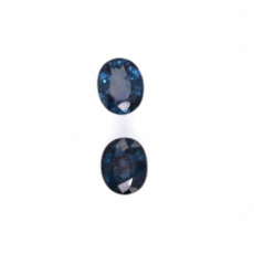 Nigerian Teal Sapphire Oval 5.1x4.1mm Matching Pair Approximately 1.02 Carat