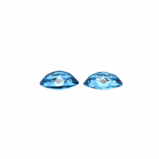 Swiss Blue Topaz Oval 14X10mm matching Pair Approximately 12.90 Carat