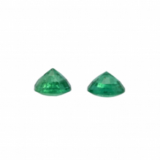 Zambian Emerald Round 4.6mm Matching Pieces Approximately  0.72 Carat