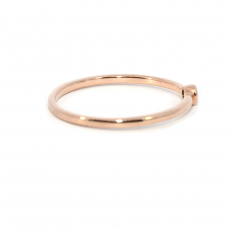 0.04 Carat White Diamond Stackable Ring Band in 14K Rose Gold