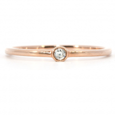 0.04 Carat White Diamond Stackable Ring Band in 14K Rose Gold