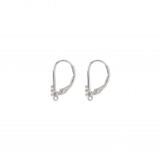 0.05 Carat White Diamond Hoop Earrings in 14K White Gold (ERFND0019)