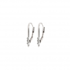 0.05 Carat White Diamond Hoop Earrings in 14K White Gold (ERFND0019)